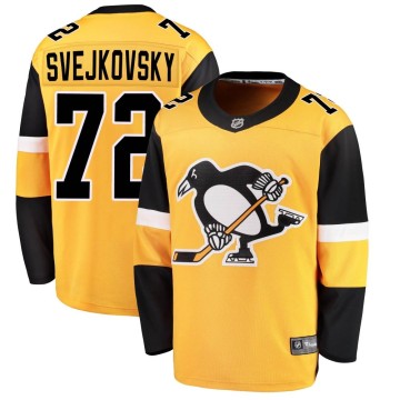 Breakaway Fanatics Branded Men's Lukas Svejkovsky Pittsburgh Penguins Alternate Jersey - Gold