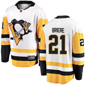 Breakaway Fanatics Branded Men's Michel Briere Pittsburgh Penguins Away Jersey - White