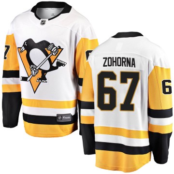 Breakaway Fanatics Branded Men's Radim Zohorna Pittsburgh Penguins Away Jersey - White