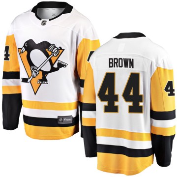 Breakaway Fanatics Branded Men's Rob Brown Pittsburgh Penguins Away Jersey - White