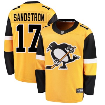 Breakaway Fanatics Branded Men's Tomas Sandstrom Pittsburgh Penguins Alternate Jersey - Gold