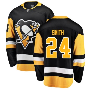 Breakaway Fanatics Branded Men's Ty Smith Pittsburgh Penguins Home Jersey - Black