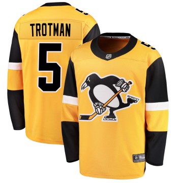 Breakaway Fanatics Branded Men's Zach Trotman Pittsburgh Penguins Alternate Jersey - Gold