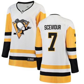 Breakaway Fanatics Branded Women's Colton Sceviour Pittsburgh Penguins Away Jersey - White