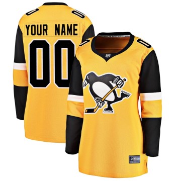 Breakaway Fanatics Branded Women's Custom Pittsburgh Penguins Custom Alternate Jersey - Gold