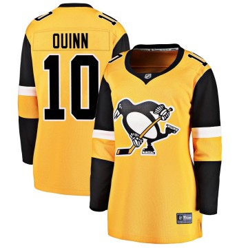 Breakaway Fanatics Branded Women's Dan Quinn Pittsburgh Penguins Alternate Jersey - Gold