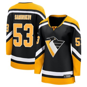 Breakaway Fanatics Branded Women's Dmitri Samorukov Pittsburgh Penguins Special Edition 2.0 Jersey - Black