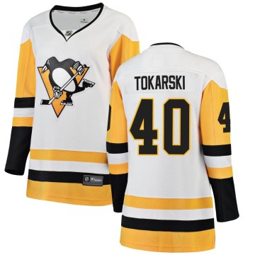 Breakaway Fanatics Branded Women's Dustin Tokarski Pittsburgh Penguins Away Jersey - White