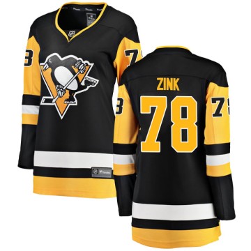 Breakaway Fanatics Branded Women's Dylan Zink Pittsburgh Penguins Home Jersey - Black