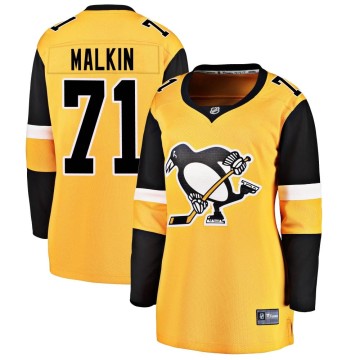 Breakaway Fanatics Branded Women's Evgeni Malkin Pittsburgh Penguins Alternate Jersey - Gold