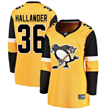 Breakaway Fanatics Branded Women's Filip Hallander Pittsburgh Penguins Alternate Jersey - Gold