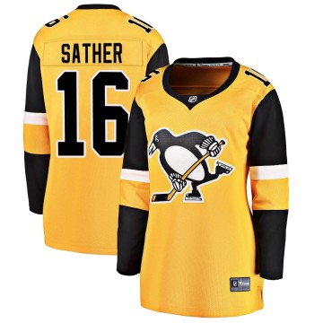 Breakaway Fanatics Branded Women's Glen Sather Pittsburgh Penguins Alternate Jersey - Gold