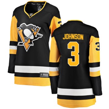 Breakaway Fanatics Branded Women's Jack Johnson Pittsburgh Penguins Home Jersey - Black