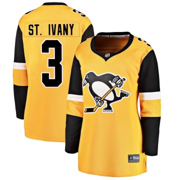 Breakaway Fanatics Branded Women's Jack St. Ivany Pittsburgh Penguins Alternate Jersey - Gold