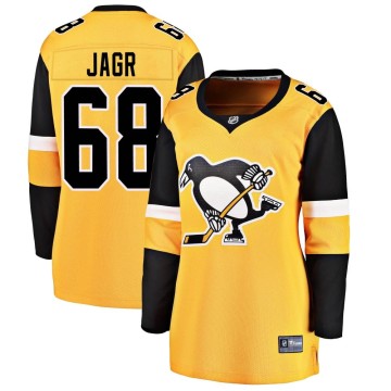 Breakaway Fanatics Branded Women's Jaromir Jagr Pittsburgh Penguins Alternate Jersey - Gold