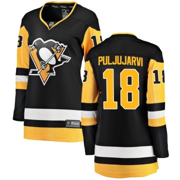 Breakaway Fanatics Branded Women's Jesse Puljujarvi Pittsburgh Penguins Home Jersey - Black