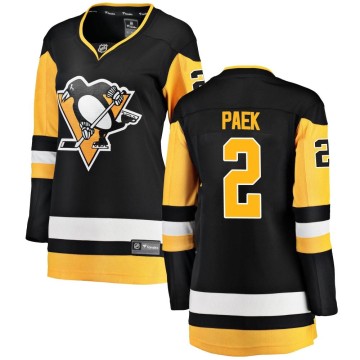 Breakaway Fanatics Branded Women's Jim Paek Pittsburgh Penguins Home Jersey - Black