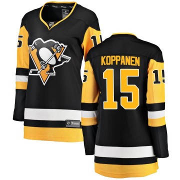 Breakaway Fanatics Branded Women's Joona Koppanen Pittsburgh Penguins Home Jersey - Black