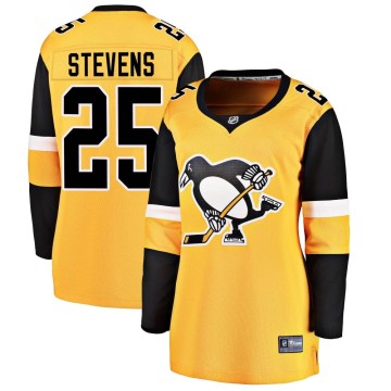Breakaway Fanatics Branded Women's Kevin Stevens Pittsburgh Penguins Alternate Jersey - Gold
