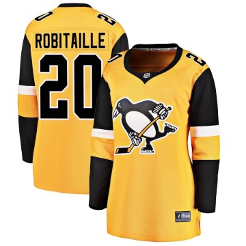Breakaway Fanatics Branded Women's Luc Robitaille Pittsburgh Penguins Alternate Jersey - Gold