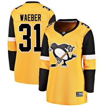 Breakaway Fanatics Branded Women's Ludovic Waeber Pittsburgh Penguins Alternate Jersey - Gold