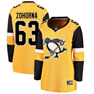 Breakaway Fanatics Branded Women's Radim Zohorna Pittsburgh Penguins Alternate Jersey - Gold