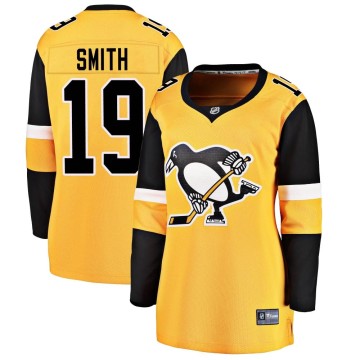 Breakaway Fanatics Branded Women's Reilly Smith Pittsburgh Penguins Alternate Jersey - Gold