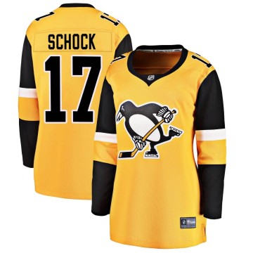 Breakaway Fanatics Branded Women's Ron Schock Pittsburgh Penguins Alternate Jersey - Gold