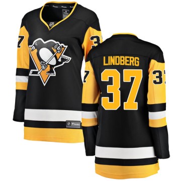 Breakaway Fanatics Branded Women's Tobias Lindberg Pittsburgh Penguins Home Jersey - Black