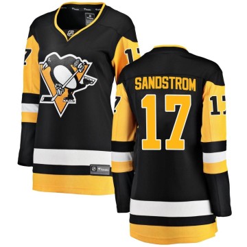 Breakaway Fanatics Branded Women's Tomas Sandstrom Pittsburgh Penguins Home Jersey - Black