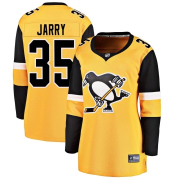 Breakaway Fanatics Branded Women's Tristan Jarry Pittsburgh Penguins Alternate Jersey - Gold