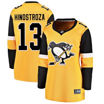 Breakaway Fanatics Branded Women's Vinnie Hinostroza Pittsburgh Penguins Alternate Jersey - Gold