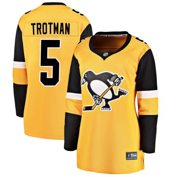 Breakaway Fanatics Branded Women's Zach Trotman Pittsburgh Penguins Alternate Jersey - Gold