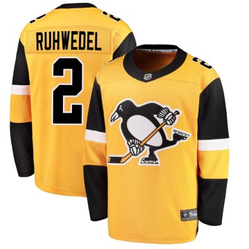 Breakaway Fanatics Branded Youth Chad Ruhwedel Pittsburgh Penguins Alternate Jersey - Gold