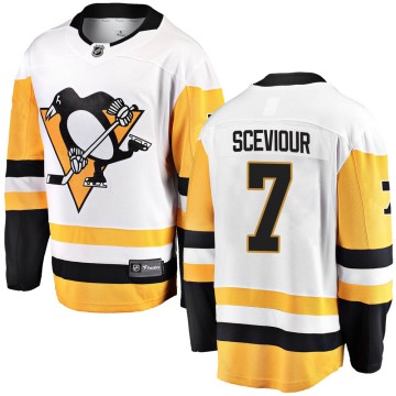 Breakaway Fanatics Branded Youth Colton Sceviour Pittsburgh Penguins Away Jersey - White