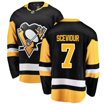 Breakaway Fanatics Branded Youth Colton Sceviour Pittsburgh Penguins Home Jersey - Black