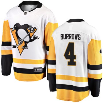 Breakaway Fanatics Branded Youth Dave Burrows Pittsburgh Penguins Away Jersey - White