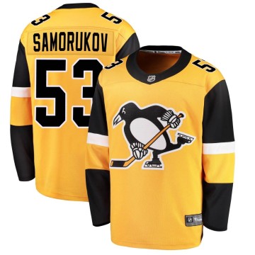 Breakaway Fanatics Branded Youth Dmitri Samorukov Pittsburgh Penguins Alternate Jersey - Gold