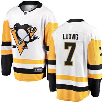 Breakaway Fanatics Branded Youth John Ludvig Pittsburgh Penguins Away Jersey - White