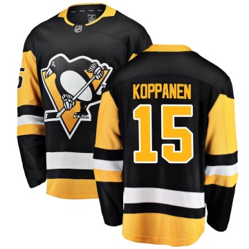 Breakaway Fanatics Branded Youth Joona Koppanen Pittsburgh Penguins Home Jersey - Black