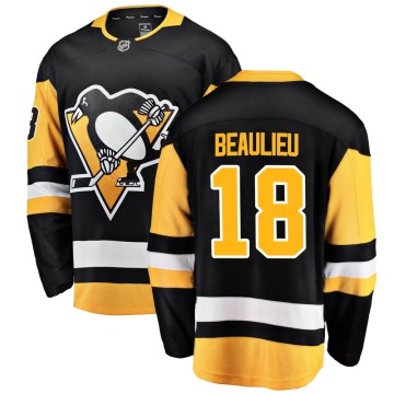 Breakaway Fanatics Branded Youth Nathan Beaulieu Pittsburgh Penguins Home Jersey - Black