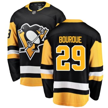 Breakaway Fanatics Branded Youth Phil Bourque Pittsburgh Penguins Home Jersey - Black