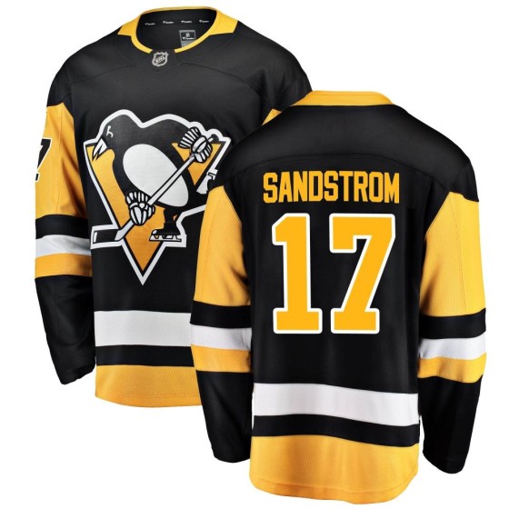 Breakaway Fanatics Branded Youth Tomas Sandstrom Pittsburgh Penguins Home Jersey - Black