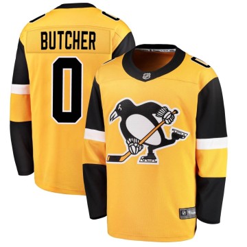 Breakaway Fanatics Branded Youth Will Butcher Pittsburgh Penguins Alternate Jersey - Gold