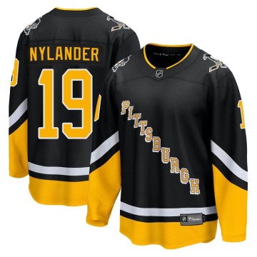 Premier Fanatics Branded Men's Alex Nylander Pittsburgh Penguins 2021/22 Alternate Breakaway Player Jersey - Black