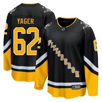 Premier Fanatics Branded Men's Brayden Yager Pittsburgh Penguins 2021/22 Alternate Breakaway Player Jersey - Black