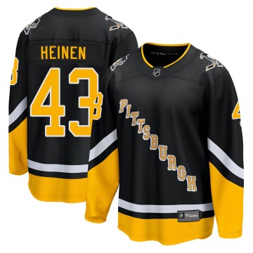 Premier Fanatics Branded Men's Danton Heinen Pittsburgh Penguins 2021/22 Alternate Breakaway Player Jersey - Black