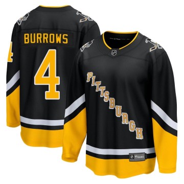 Premier Fanatics Branded Men's Dave Burrows Pittsburgh Penguins 2021/22 Alternate Breakaway Player Jersey - Black