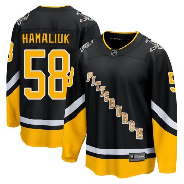 Premier Fanatics Branded Men's Dillon Hamaliuk Pittsburgh Penguins 2021/22 Alternate Breakaway Player Jersey - Black