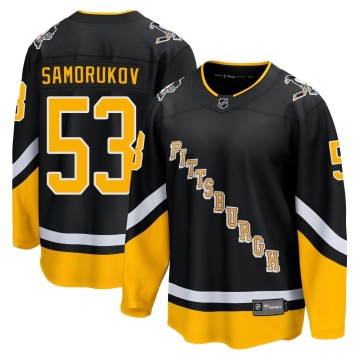 Premier Fanatics Branded Men's Dmitri Samorukov Pittsburgh Penguins 2021/22 Alternate Breakaway Player Jersey - Black